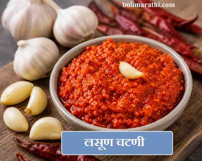 lasun chatani recipe in marathi boli marathi