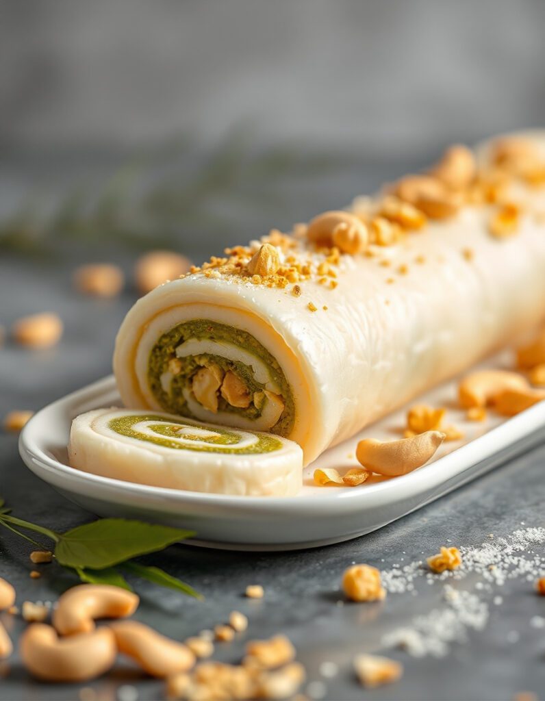 kaju pista roll mithai recipe in marathi boli marathi dot com