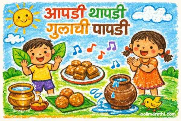 aapdi thapdi gulachi papdi marathi baalgeet lyrics in marathi boli marathi