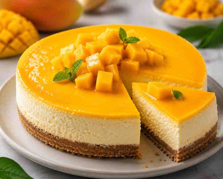 mango cheese cake recipe in marathi boli marathi