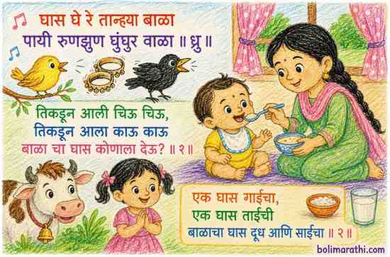 ghas ghe re tanhya bala marathi baal geet lyrics boli marathi